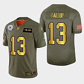 Nike Cowboys 13 Michael Gallup 2019 Olive Gold Salute To Service 100th Season Limited Jersey Dyin,baseball caps,new era cap wholesale,wholesale hats